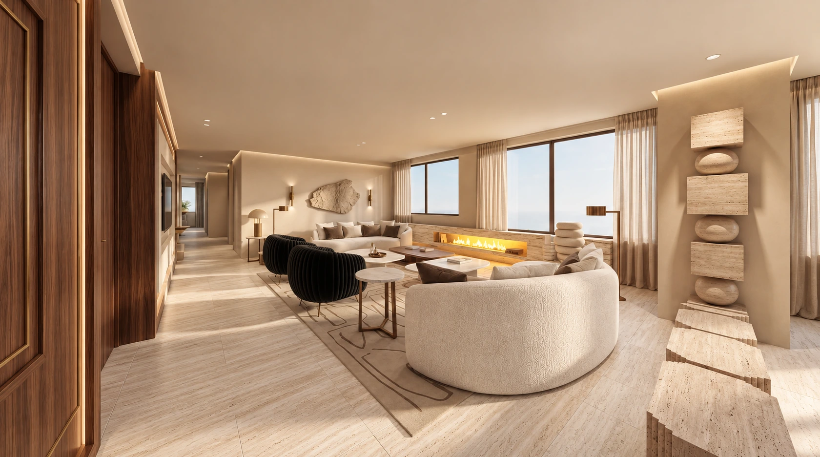 Sala con chimenea