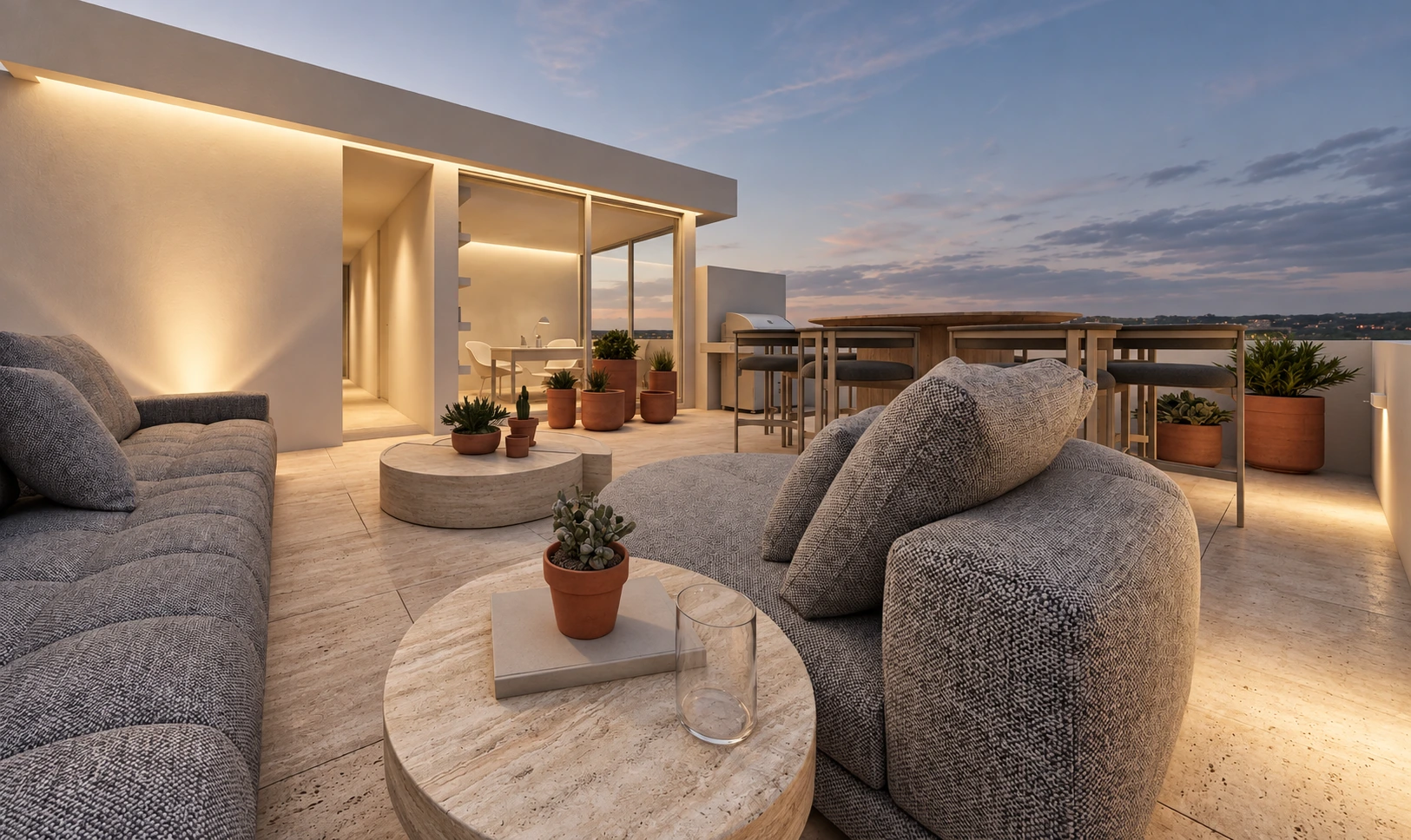 Terraza de noche