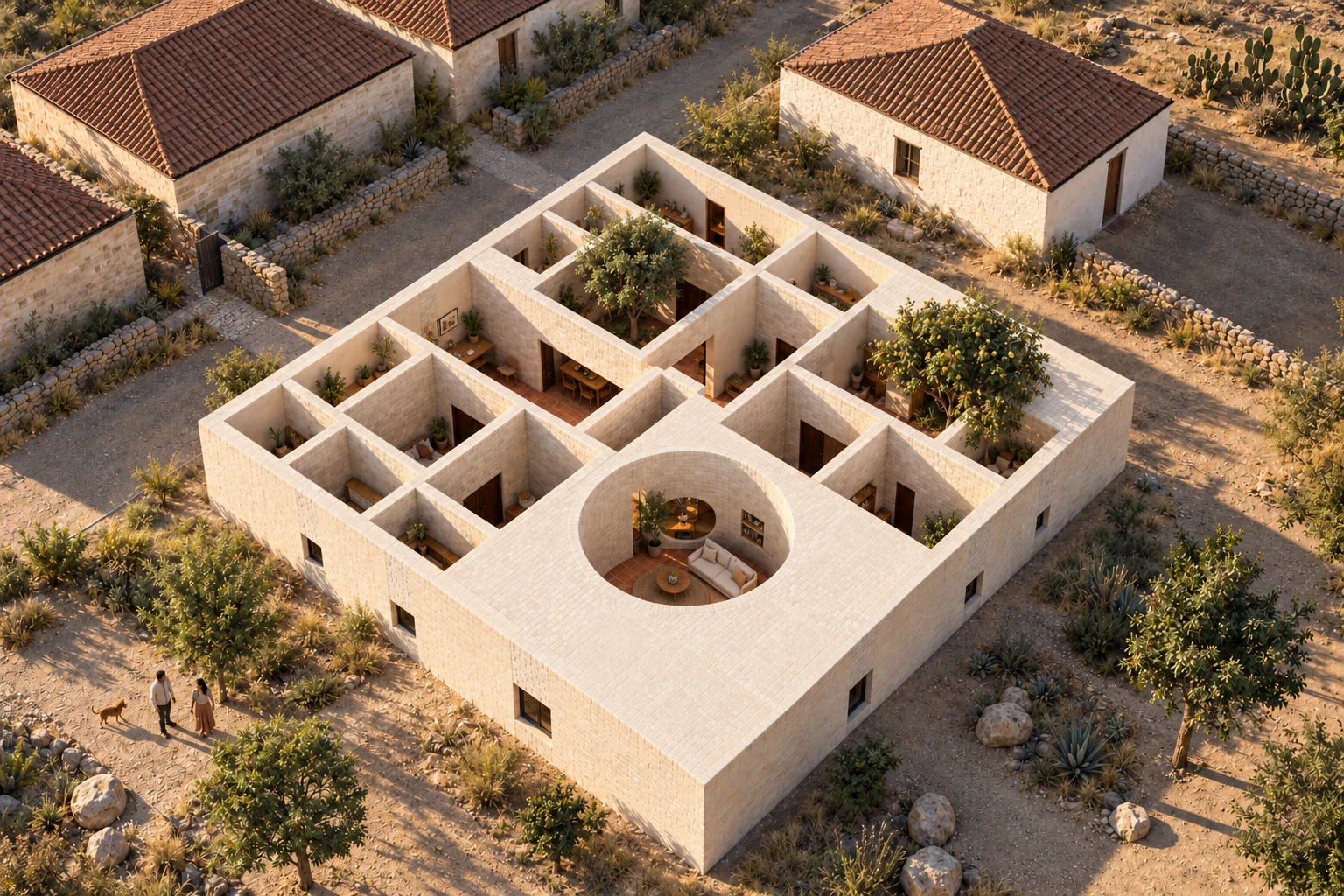 Axonometric of the whole — Carved house