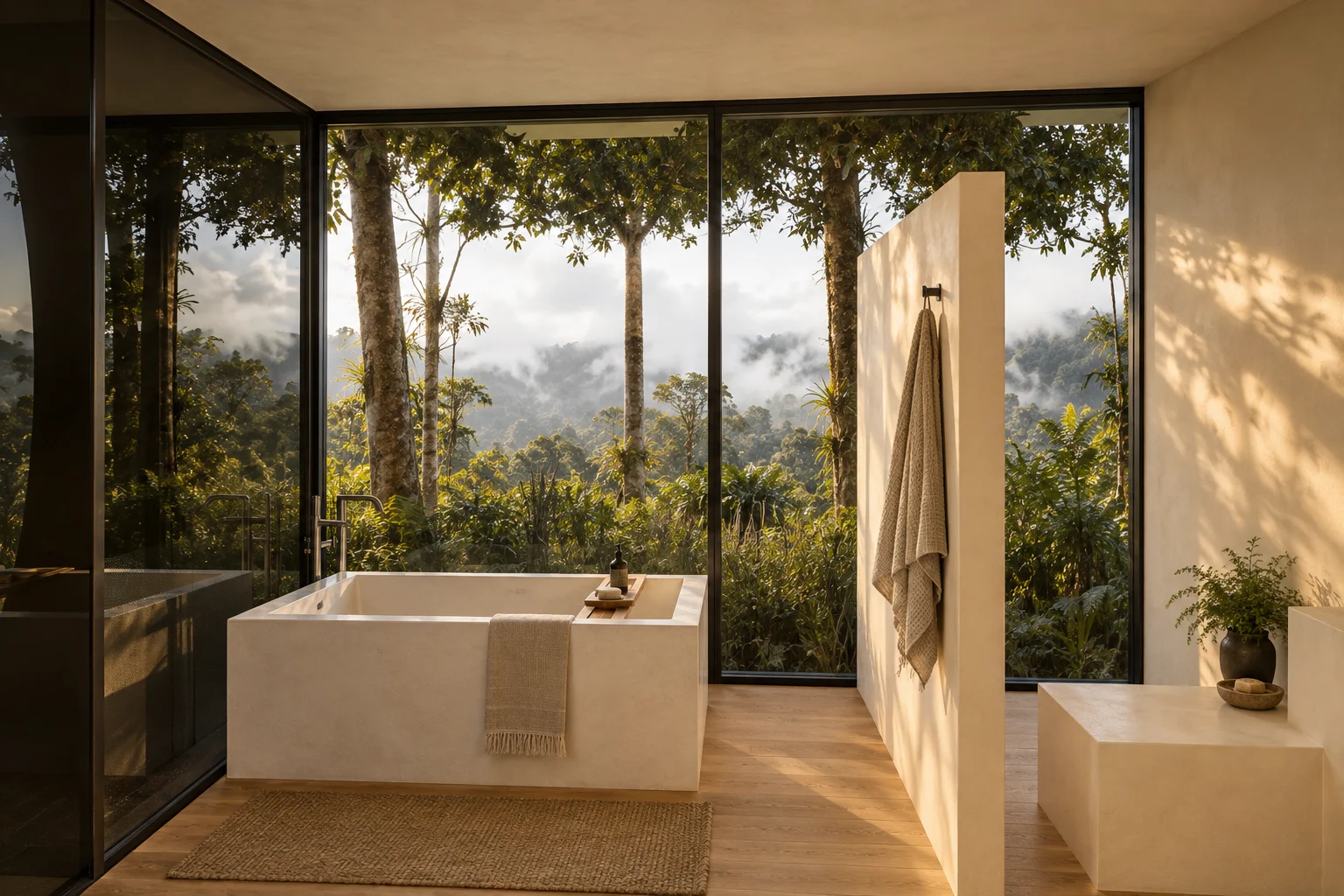 Baño-jardín — Casa niebla