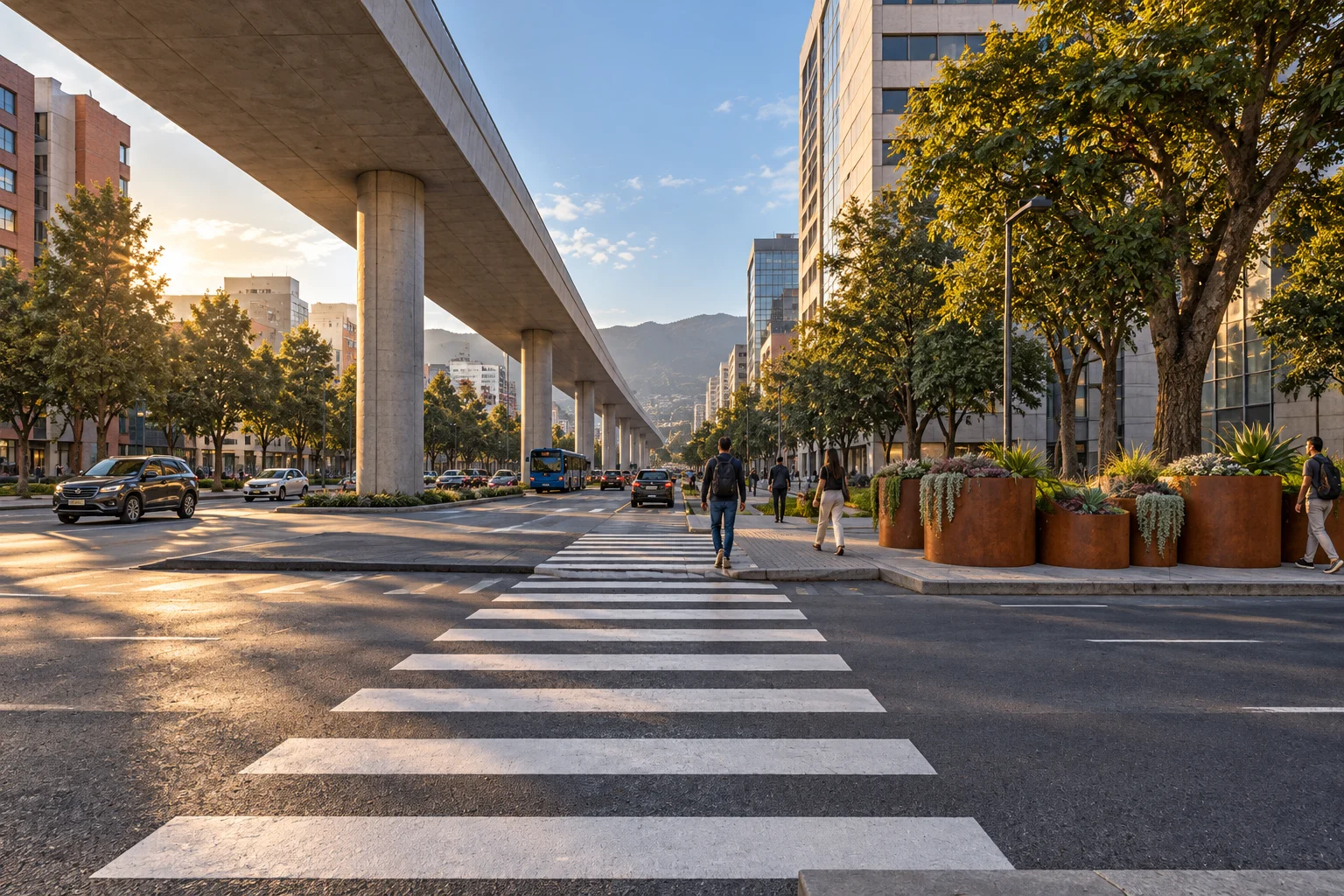 Cruce peatonal — Topografía de Páramo