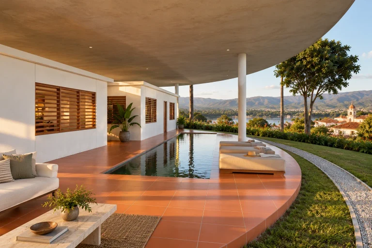 River-roof house