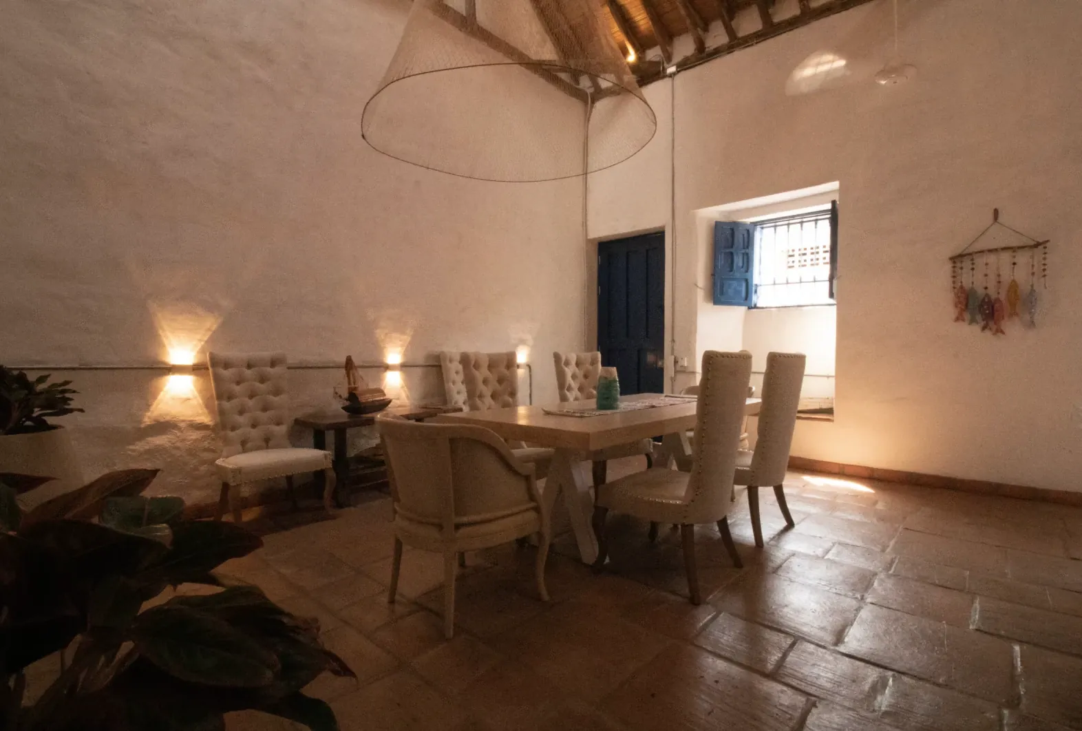 Dining beneath the roof