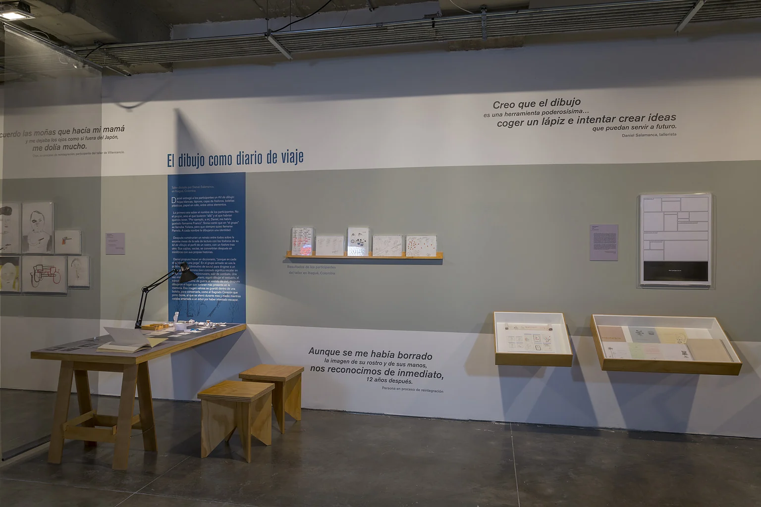 chapters with table cases and wall texts — Facing the other