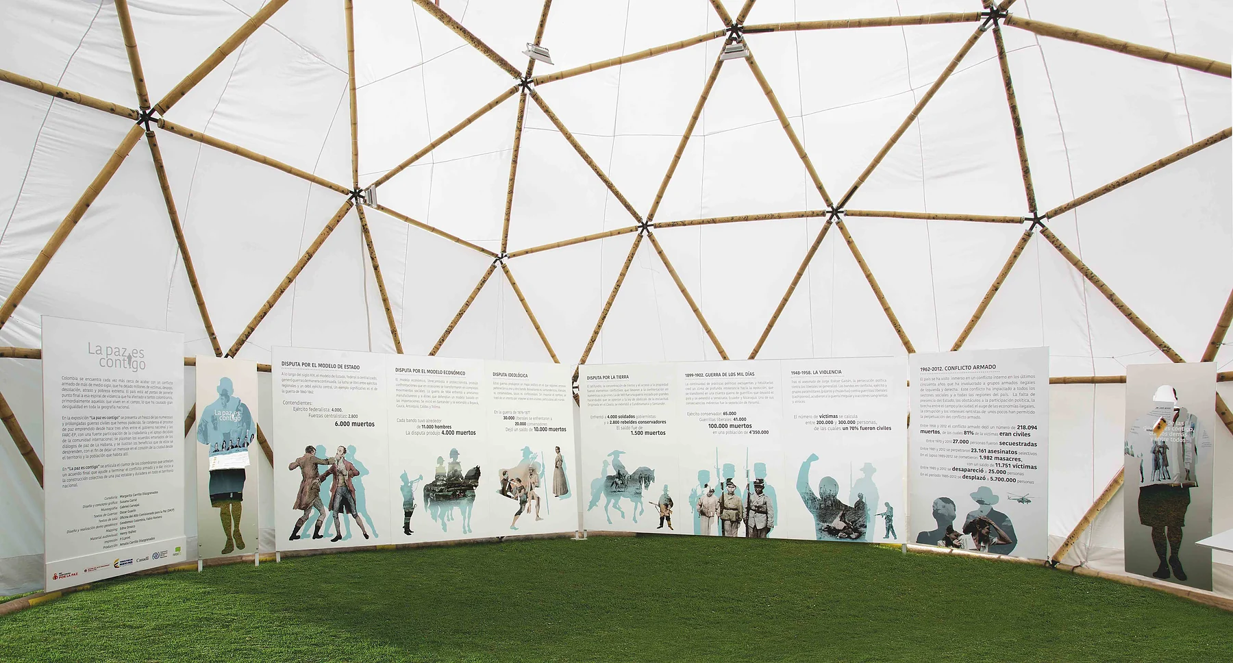 the geodesic dome inside — Peace is with you