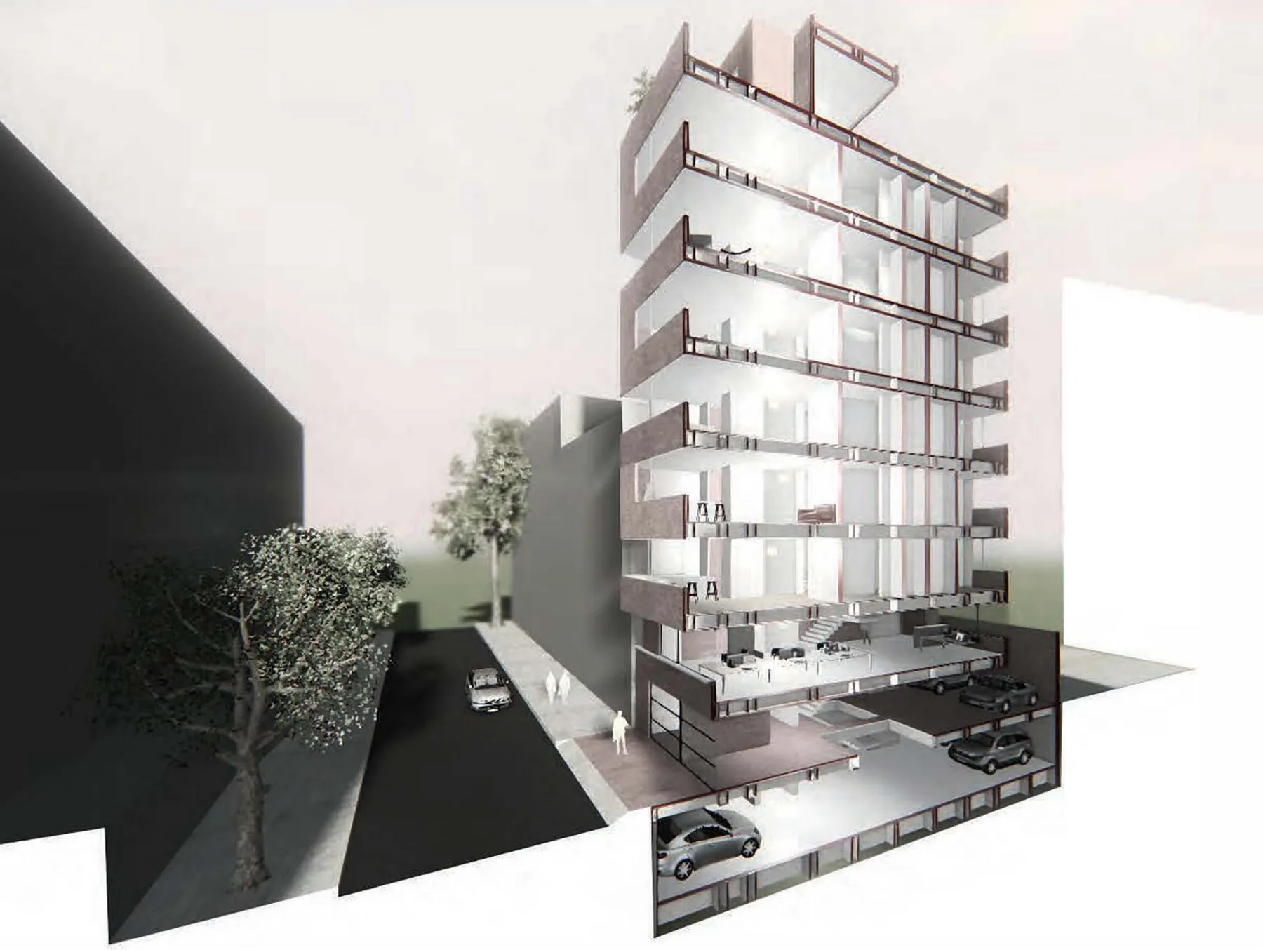 Sectional axonometric